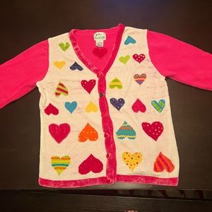 Size large pink Quacker Factory sweater/cardigan